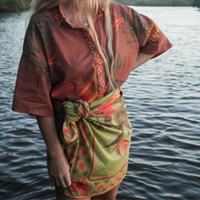 Load image into Gallery viewer, Wandering Folk - Cuban Tropical Sarong - Lime
