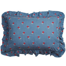 Load image into Gallery viewer, Sage X Clare - Anneliese Ruffle Pillowcase - Poppy
