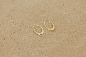 Dune Hoop Earrings - Gold Plated