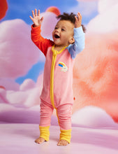 Load image into Gallery viewer, Halycyon Nights - Stars Pink Terry Long Sleeve Romper
