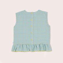 Load image into Gallery viewer, Olive &amp; The Captain -Checkmate Boxy Frill Singlet
