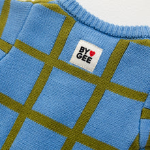 Load image into Gallery viewer, BY GEE - Check Knit Romper -  Bluebird
