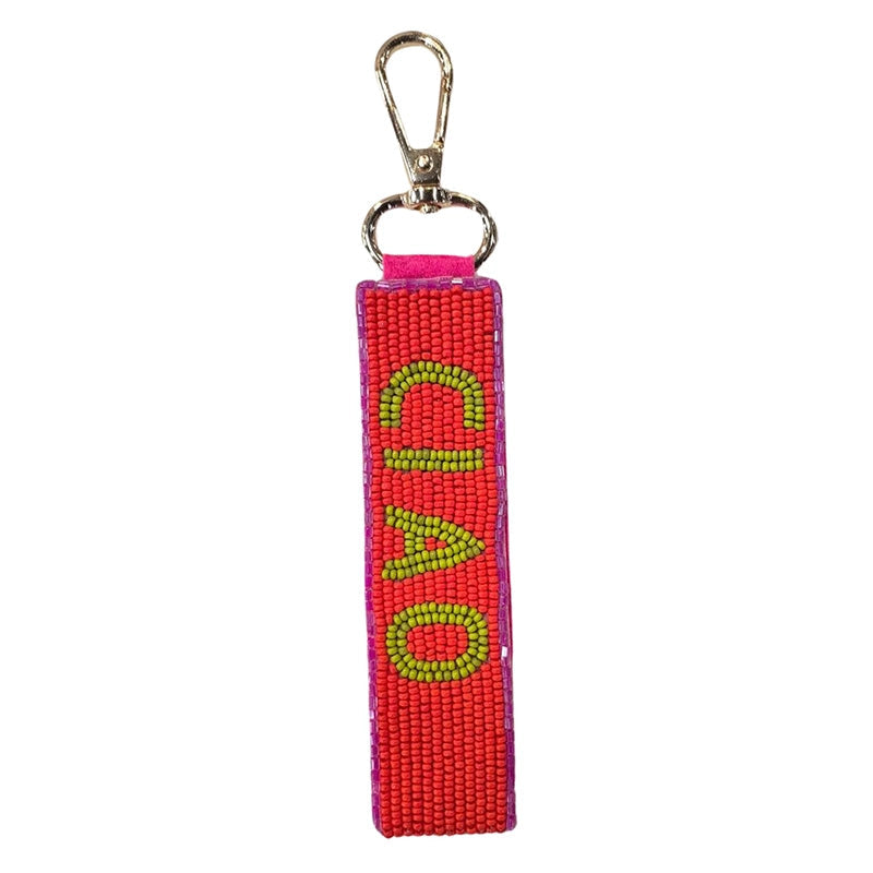 Ciao Bella Red Beaded Keychain