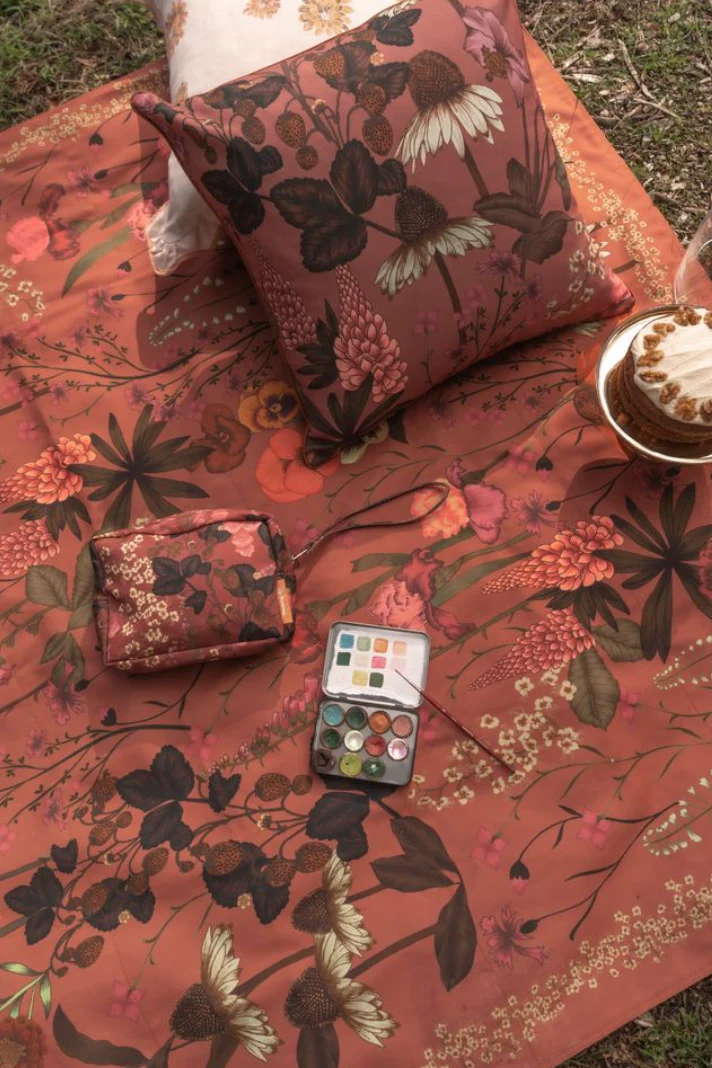 Wandering Folk - Flourish Zip Bag - Sienna Large