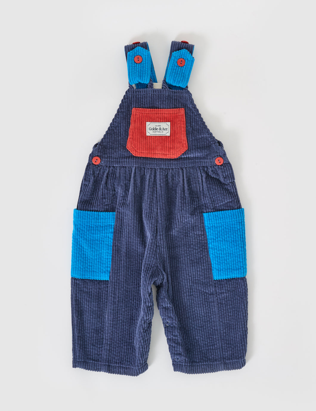 Goldie + Ace - Sammy Corduroy Colour Block Overalls