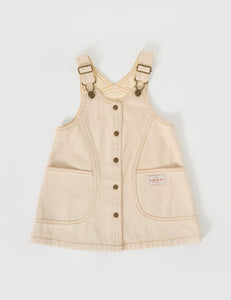 Goldie + Ace - Penelope Pinafore Pocket Dress Oat
