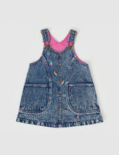 Load image into Gallery viewer, Goldie + Ace - Penelope Fruity Denim Pinafore Dress
