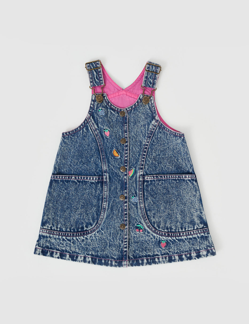 Goldie + Ace - Penelope Fruity Denim Pinafore Dress