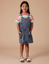 Load image into Gallery viewer, Goldie + Ace - Penelope Fruity Denim Pinafore Dress
