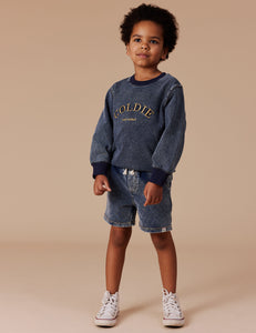 Goldie + Ace - Noah French Terry Denim Look Shorts