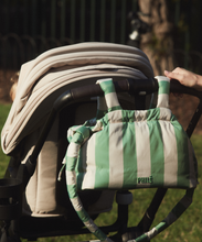 Load image into Gallery viewer, Philè - Pram Caddy Green Stripe
