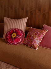 Load image into Gallery viewer, Bonnie &amp; Neil - Garden Stripe Pink Linen Cushion
