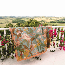 Load image into Gallery viewer, Wandering Folk - Flora Throw Regular Apricot
