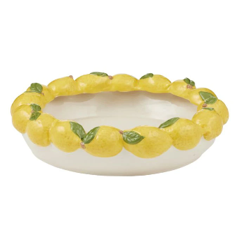 Limone Ceramic Bowl 33x7cm Yellow