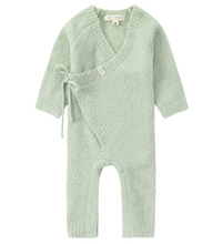 Load image into Gallery viewer, Susukoshi - Boucle Baby Kimono Overall Suit - Sage
