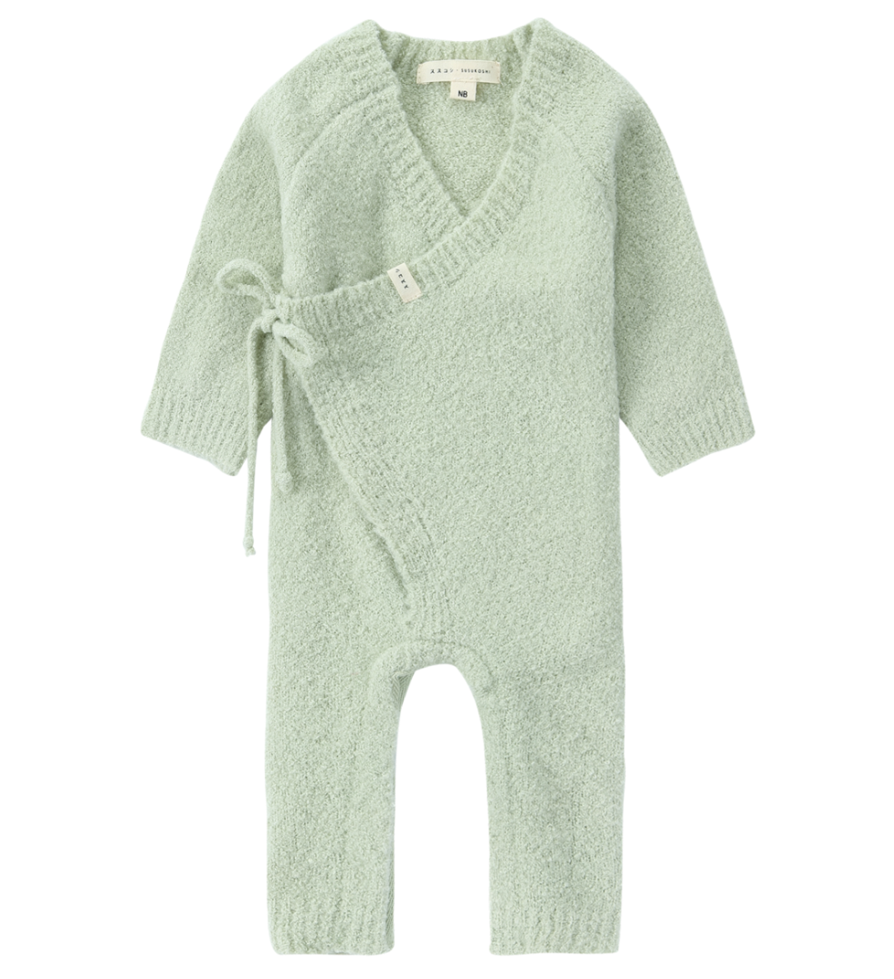Susukoshi - Boucle Baby Kimono Overall Suit - Sage – With Love