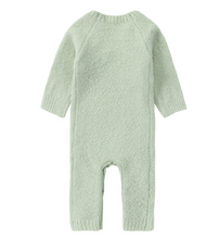 Load image into Gallery viewer, Susukoshi - Boucle Baby Kimono Overall Suit - Sage
