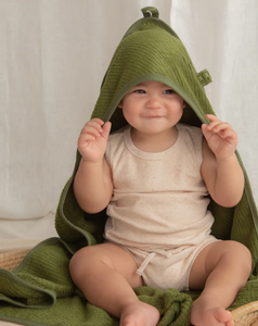 Susukoshi - Baby Hooded Towel - Moss