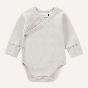 Susukoshi - Organic Kimono Bodysuit L/S - Salt