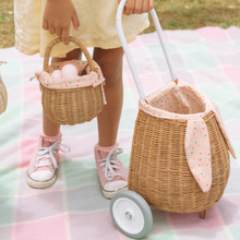 Load image into Gallery viewer, Olli Ella - Rattan Berry Basket with Lining - Gumdrop
