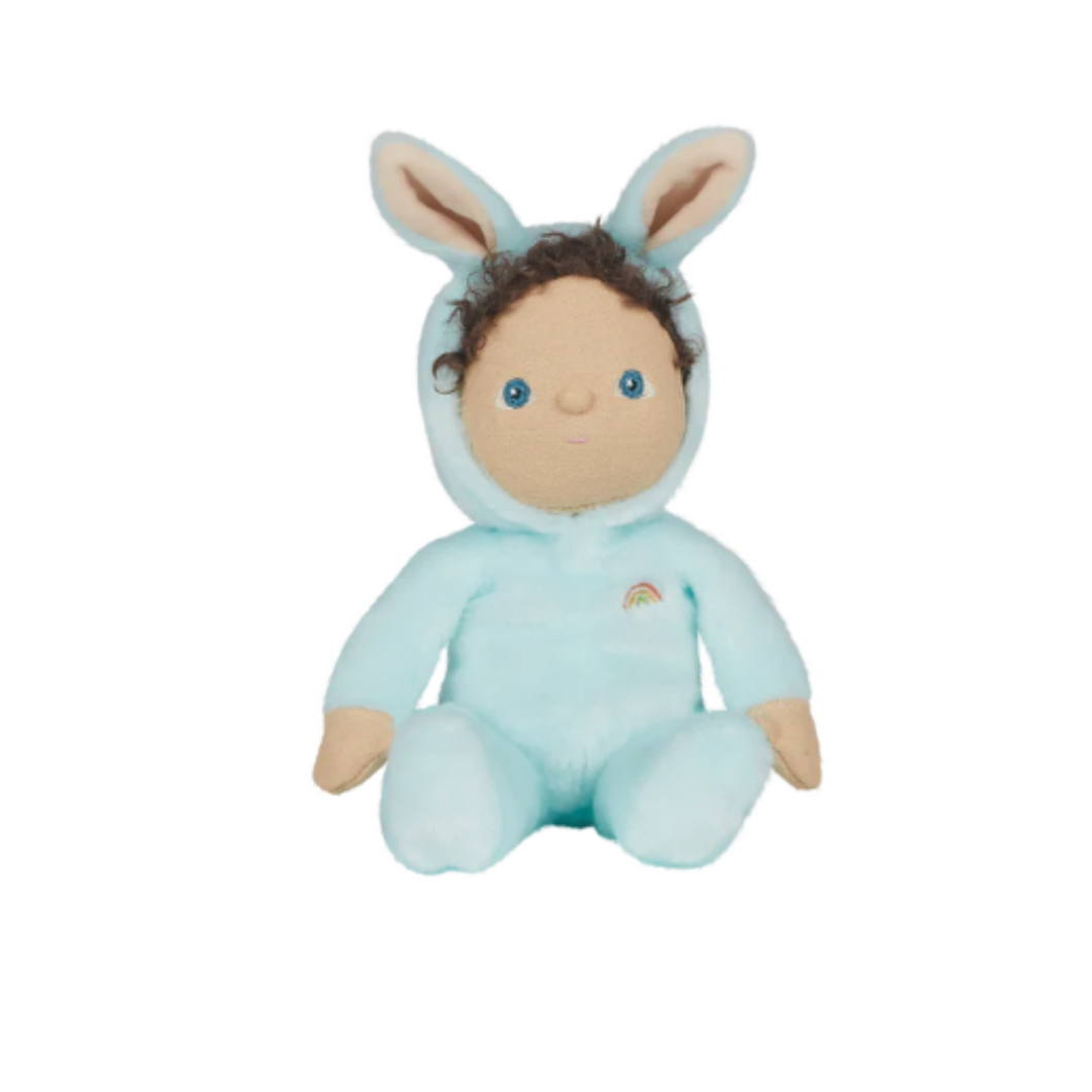 Olli Ella - Dinky Dinkums Fluffle Family - 'Basil Bunny' Misty Blue