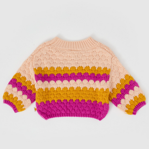 Goldie + ace - Billie Bubble Knit Jumper - Fairy Floss Golden