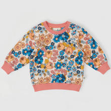 Load image into Gallery viewer, Goldie + Ace - Willa Wildflower Relaxed Terry Sweater
