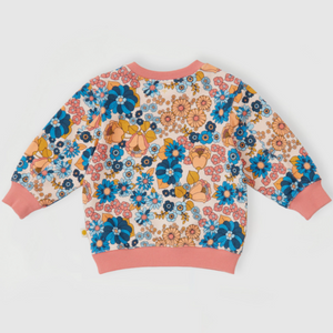 Goldie + Ace - Willa Wildflower Relaxed Terry Sweater