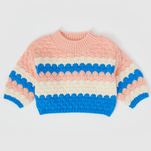 Load image into Gallery viewer, Goldie + Ace - Billie Bubble Knit Jumper - Tulip Lake
