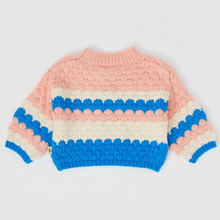 Load image into Gallery viewer, Goldie + Ace - Billie Bubble Knit Jumper - Tulip Lake
