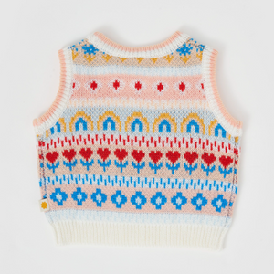 Goldie + Ace - Matilda Sweater Vest - Peach Multi