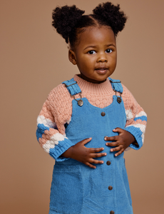 Goldie + Ace - Polly Corduroy Pinafore Dress - Lake