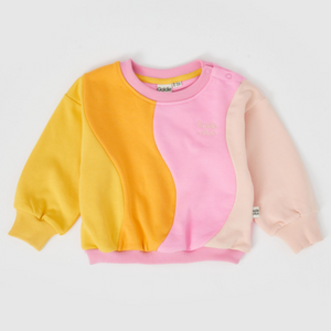 Goldie + Ace - Rio Wave Sweater - Pink/Gold