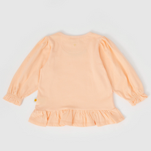 Load image into Gallery viewer, Goldie + Ace - Isla Embroided Frill Top - Peach
