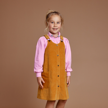 Load image into Gallery viewer, Goldie + Ace - Polly Corduroy Pinafore Dress - Golden
