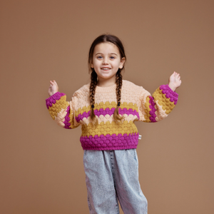 Goldie + ace - Billie Bubble Knit Jumper - Fairy Floss Golden