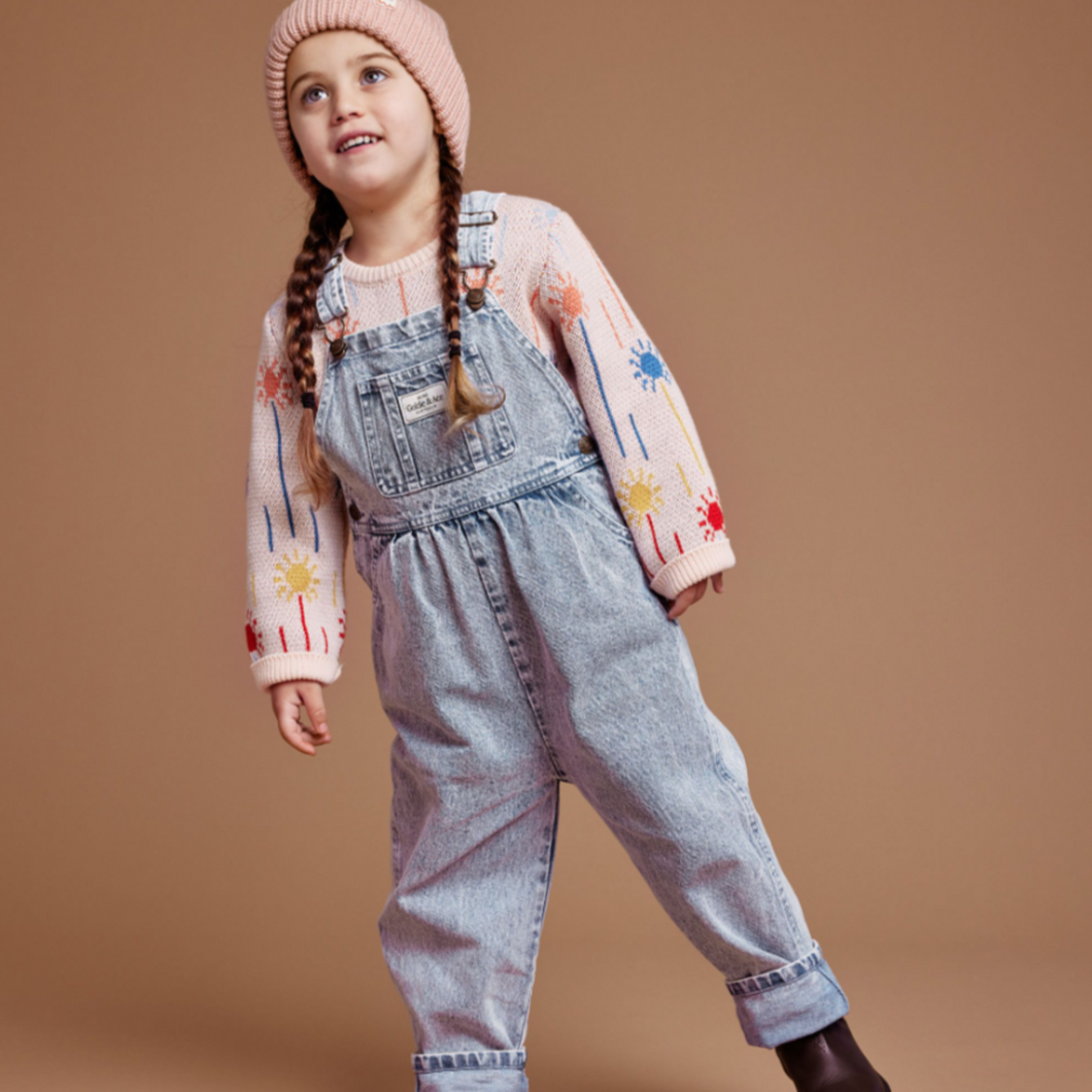 Goldie + Ace - Austin Vintage Washed Overalls - Light Denim