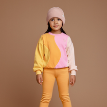 Load image into Gallery viewer, Goldie + Ace - Rio Wave Sweater - Pink/Gold
