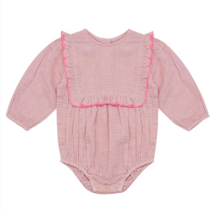 Bella + Lace - Primrose Romper - Pink Lady Apple