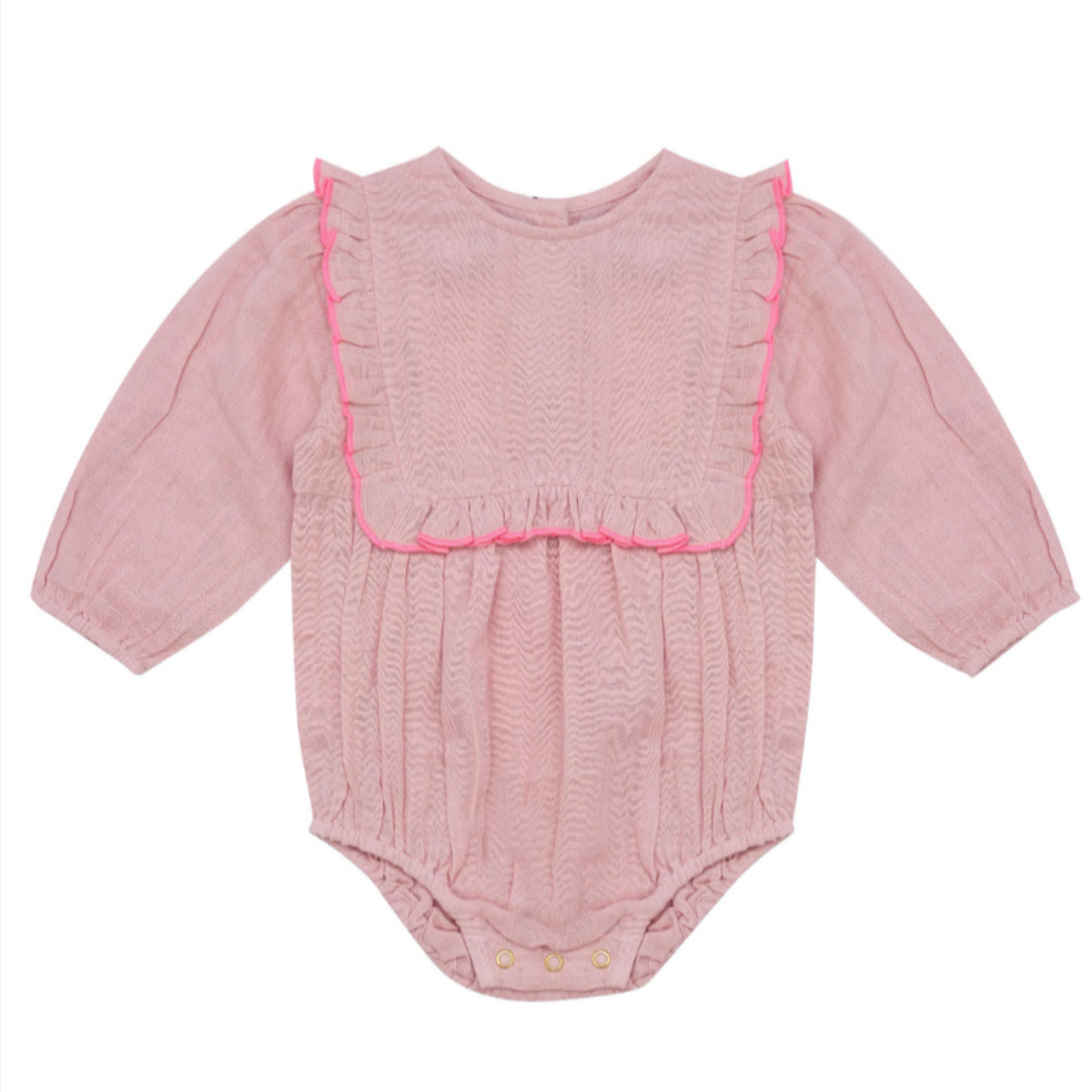 Bella + Lace - Primrose Romper - Pink Lady Apple