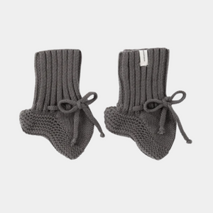 Susukoshi - Knit Baby Booties - Lava Rock