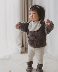 Susukoshi - Knit Baby Booties - Lava Rock