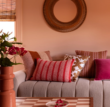 Load image into Gallery viewer, Bonnie &amp; Neil - Boucle Thin Stripe Pink 60x40cm Cushion
