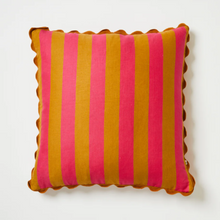 Load image into Gallery viewer, Bonnie &amp; Neil - Bold Stripe Tan Pink 60cm Cushion
