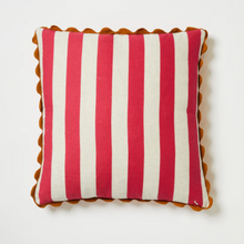 Load image into Gallery viewer, Bonnie &amp; Neil - Bold Stripe Tan Pink 60cm Cushion
