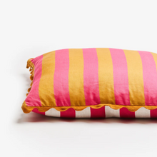 Load image into Gallery viewer, Bonnie &amp; Neil - Bold Stripe Tan Pink 60cm Cushion
