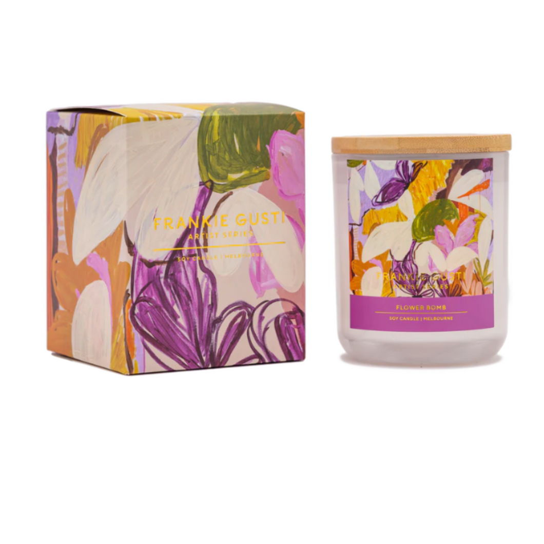 Frankie Gusti - Artist Series Candle by Kate Mayes - Flower Bomb