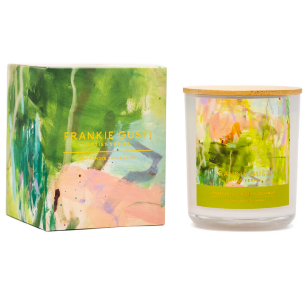 Frankie Gusti - Artist Series Candle - Pistachio + Salted Coconut