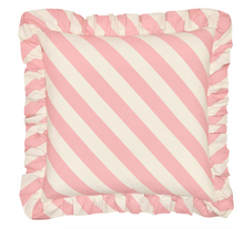 Load image into Gallery viewer, Castle &amp; Things - Peony Stripe Ruffle Cushion
