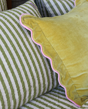 Load image into Gallery viewer, Mosey Me - Velvet Scalloped Cushion - Tawny Olive
